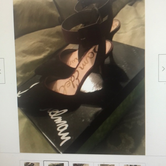 NIB Sam Edelman 6 oxblood calf hair ankle strap
